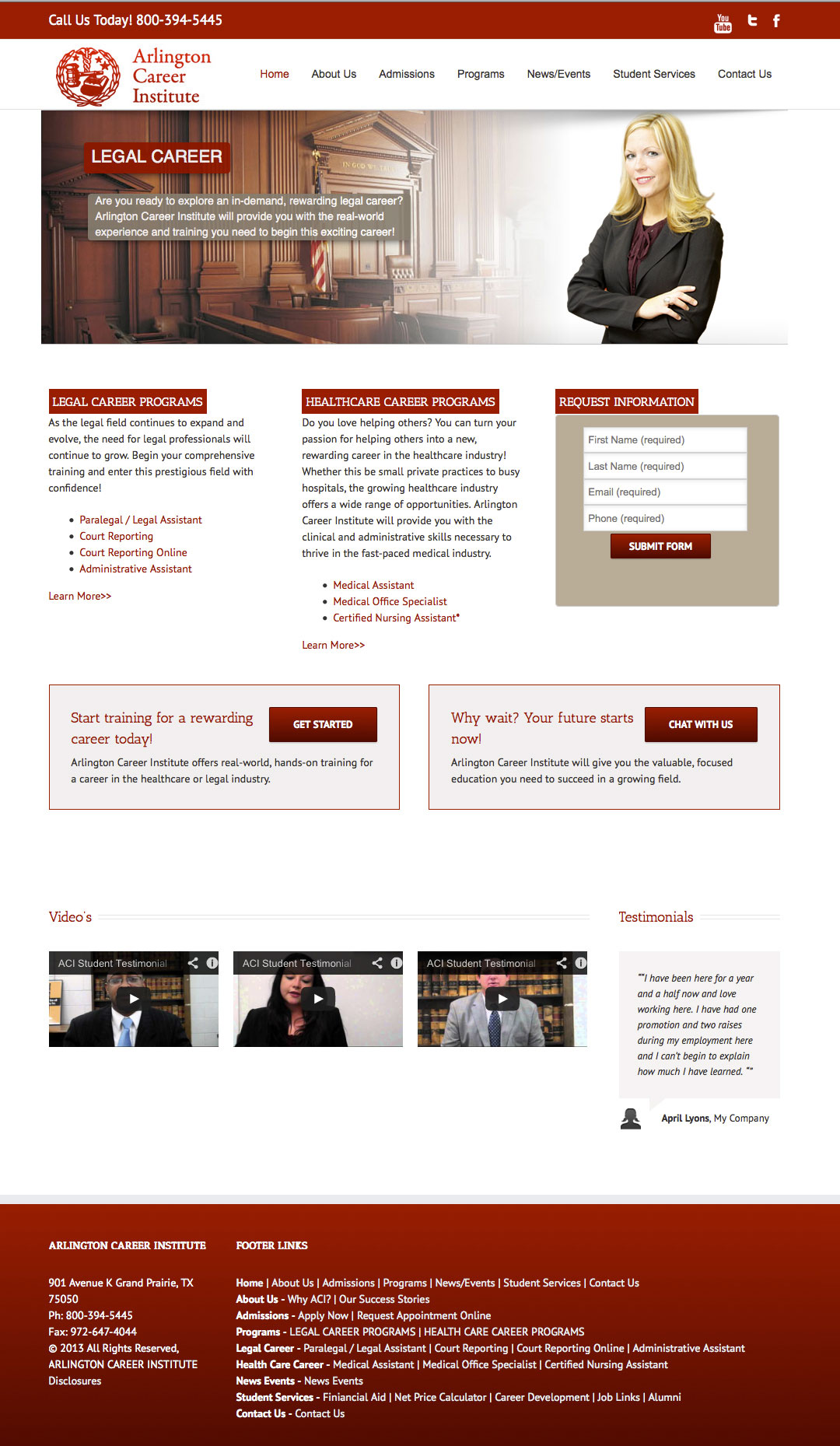 Arlington Career Institute Homepage